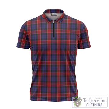 Graham of Menteith Red Tartan Zipper Polo Shirt