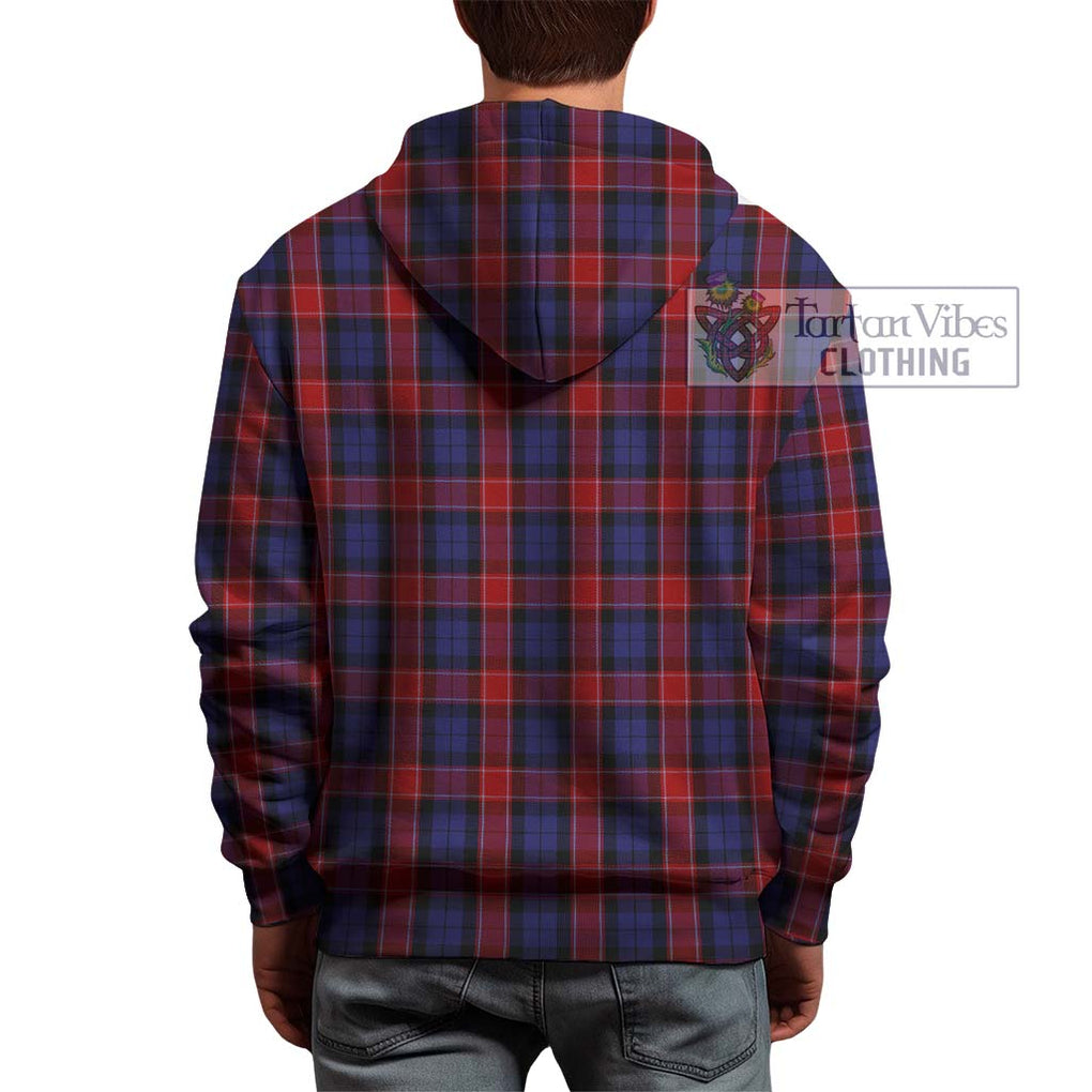 Graham of Menteith Red Tartan Hoodie with Family Crest DNA In Me Style - Tartanvibesclothing Shop