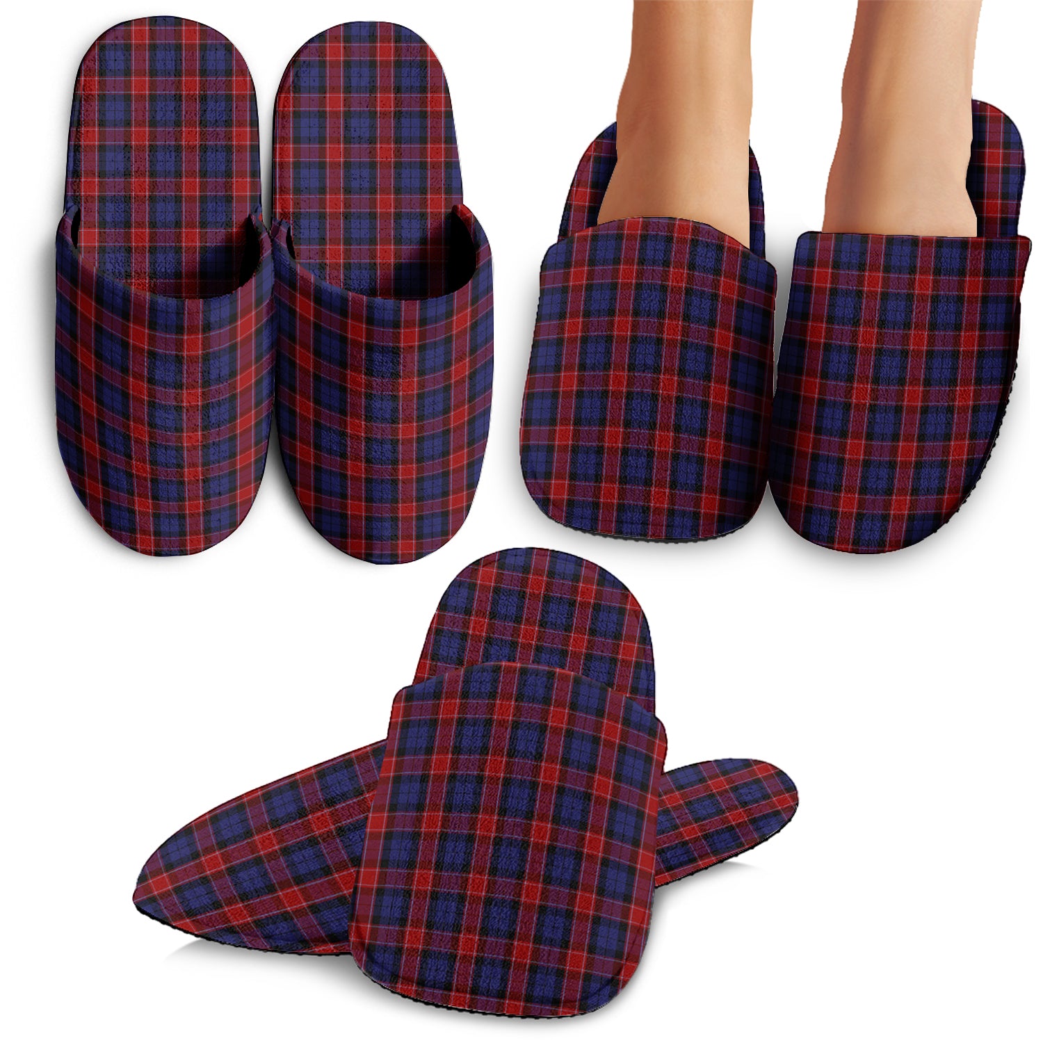 Graham of Menteith Red Tartan Home Slippers - Tartanvibesclothing