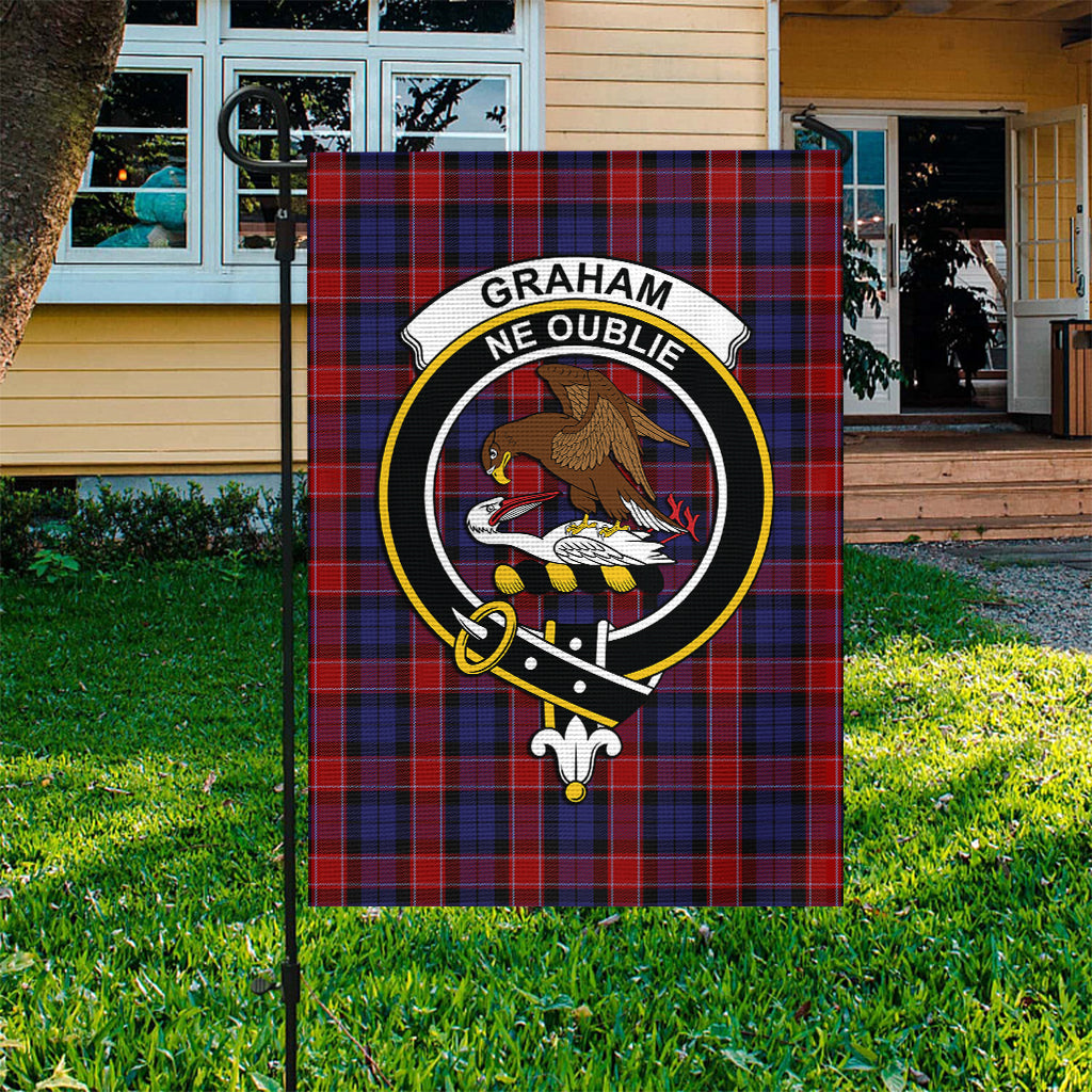 graham-of-menteith-red-tartan-flag-with-family-crest