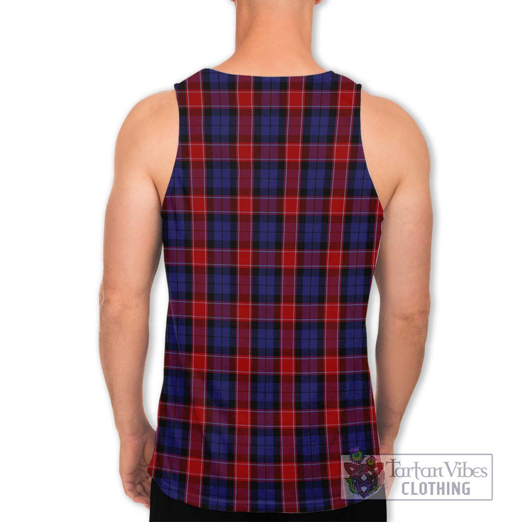 Graham of Menteith Red Tartan Men's Tank Top with Family Crest DNA In Me Style - Tartanvibesclothing Shop