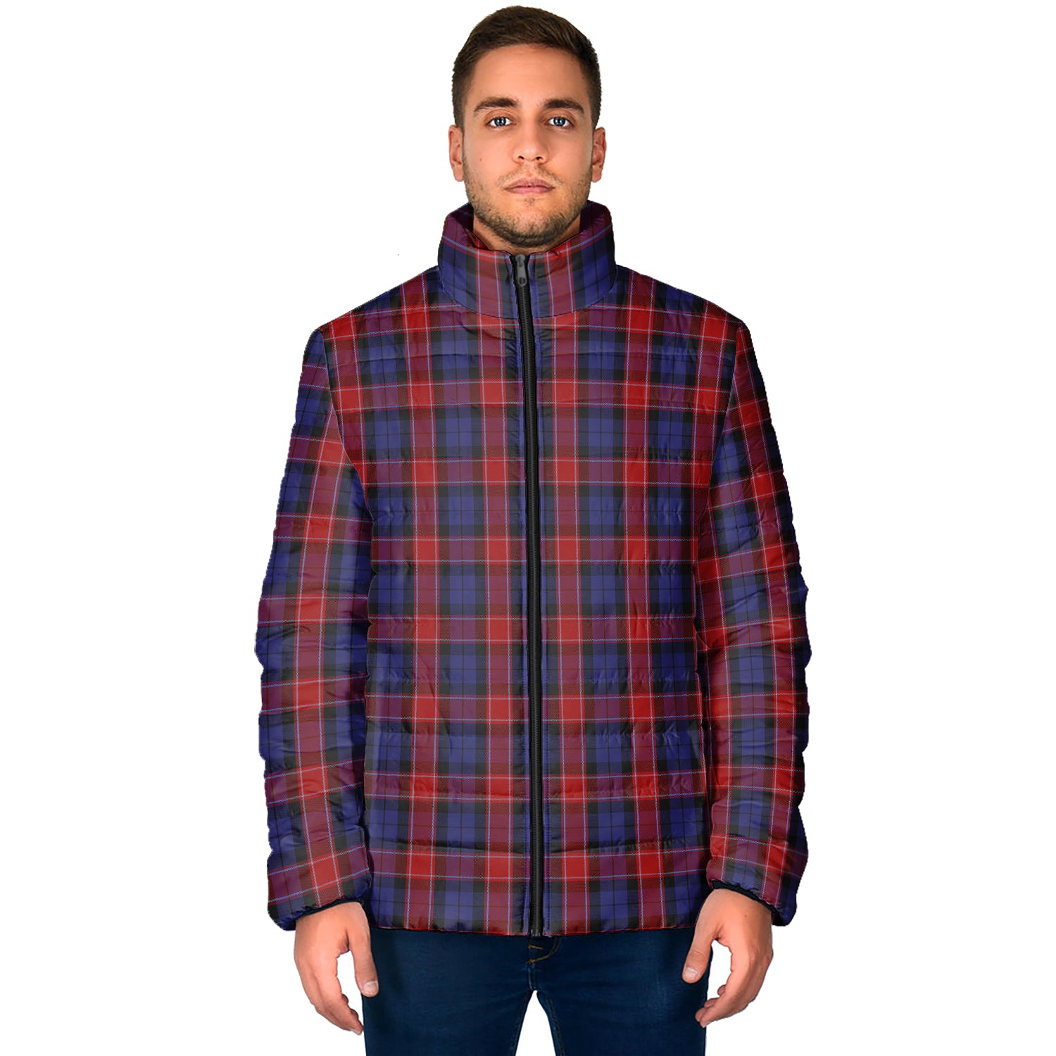 Graham of Menteith Red Tartan Padded Jacket - Tartan Vibes Clothing