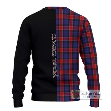 Graham of Menteith Red Tartan Ugly Sweater with Family Crest and Half Of Me Style