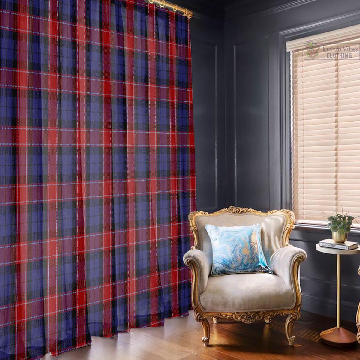 Graham of Menteith Red Tartan Window Curtain