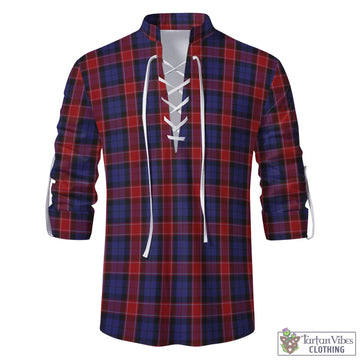 Graham of Menteith Red Tartan Men's Scottish Traditional Jacobite Ghillie Kilt Shirt