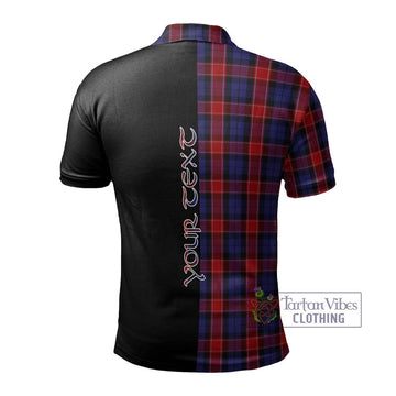 Graham of Menteith Red Tartan Polo Shirt with Family Crest and Half Of Me Style