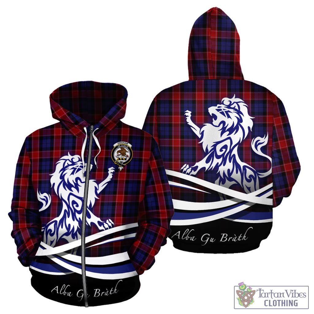 graham-of-menteith-red-tartan-hoodie-with-alba-gu-brath-regal-lion-emblem