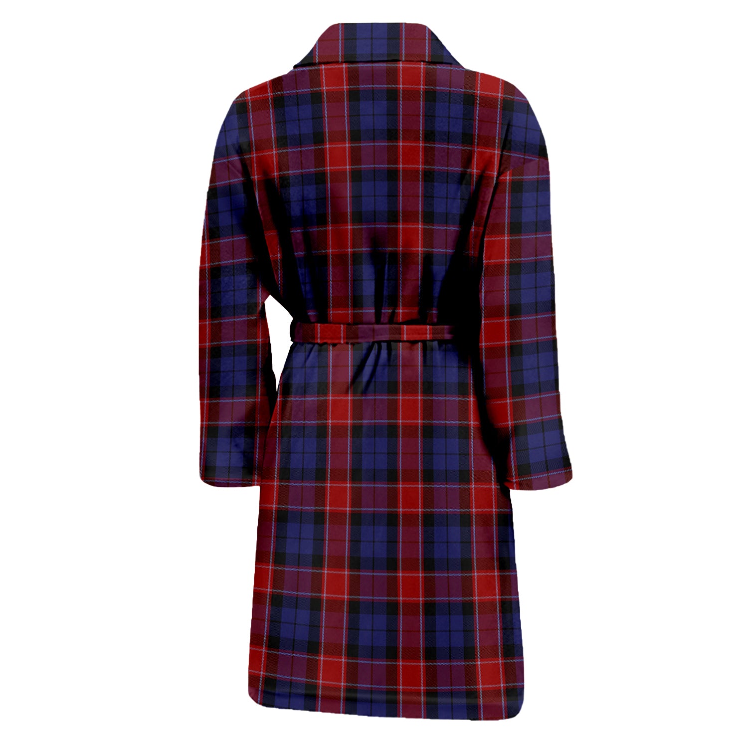 Graham of Menteith Red Tartan Bathrobe with Family Crest - Tartan Vibes Clothing