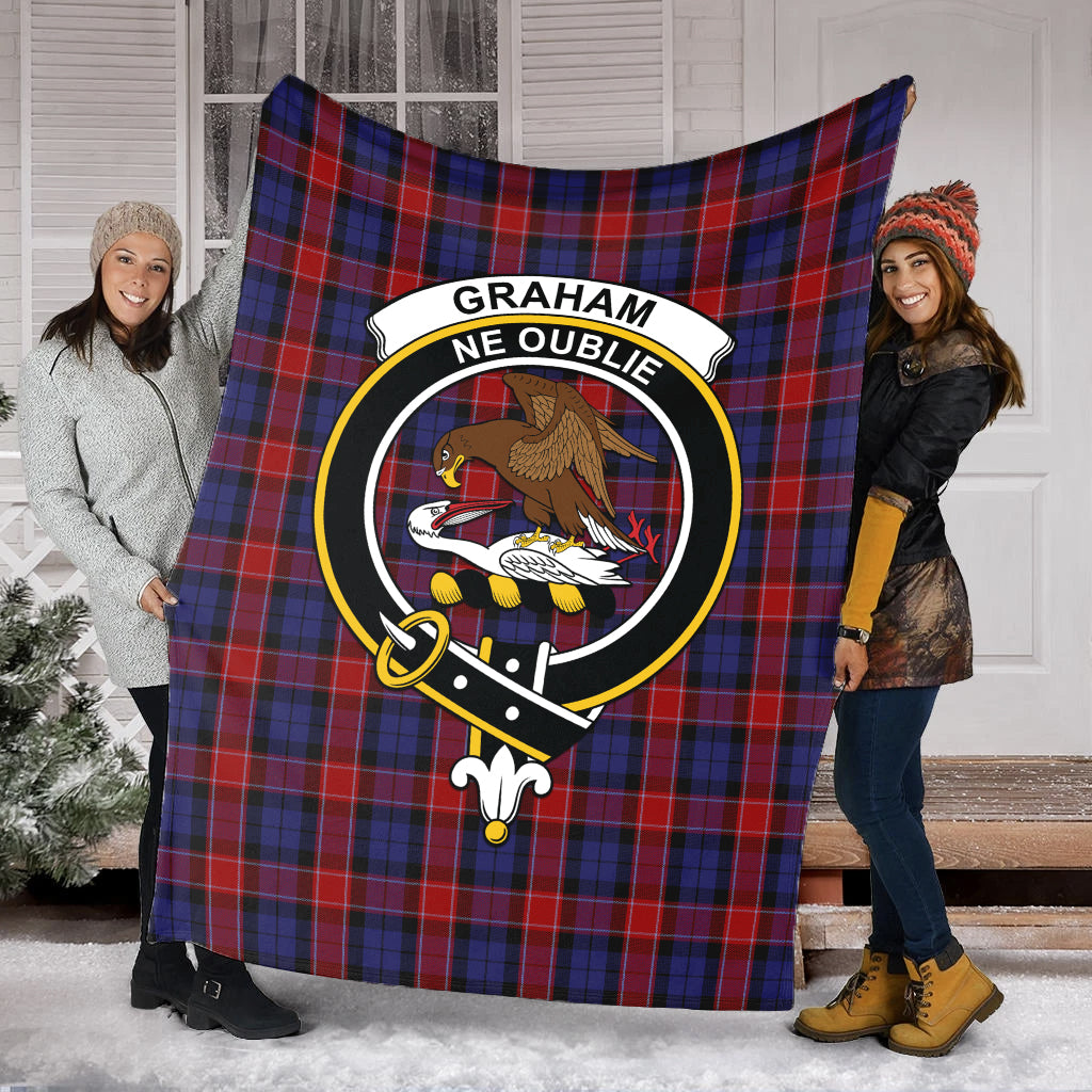 graham-of-menteith-red-tartab-blanket-with-family-crest