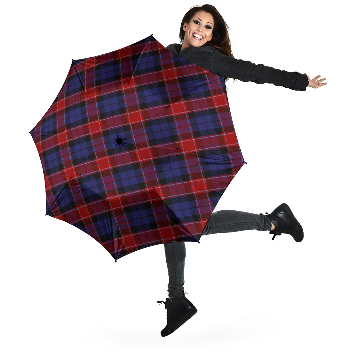 Graham of Menteith Red Tartan Umbrella - Tartanvibesclothing