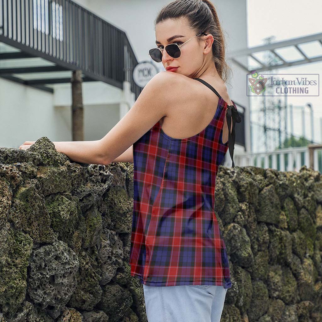 Tartan Vibes Clothing Graham of Menteith Red Tartan Loose Halter Neck Camisole