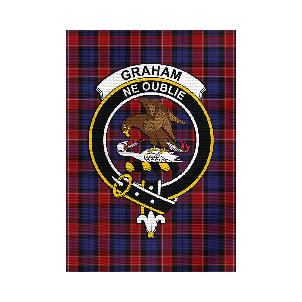 graham-of-menteith-red-tartan-flag-with-family-crest