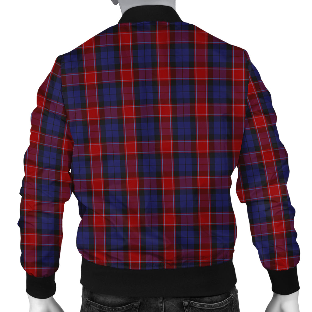 graham-of-menteith-red-tartan-bomber-jacket-with-family-crest