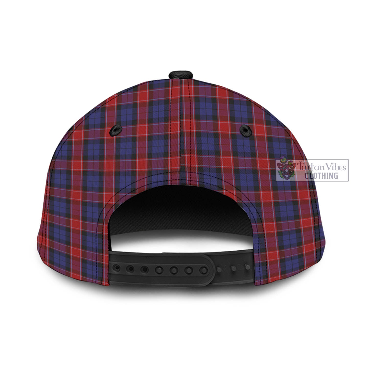 Tartan Vibes Clothing Graham of Menteith Red Tartan Classic Cap with Family Crest In Me Style