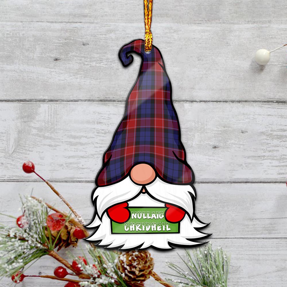 Graham of Menteith Red Gnome Christmas Ornament with His Tartan Christmas Hat - Tartanvibesclothing