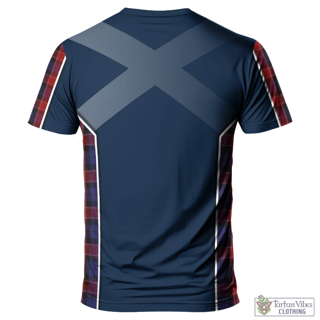 Tartan Vibes Clothing Graham of Menteith Red Tartan T-Shirt with Family Crest and Scottish Thistle Vibes Sport Style