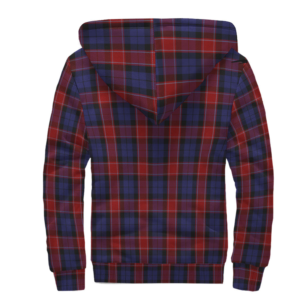 graham-of-menteith-red-tartan-sherpa-hoodie-with-family-crest