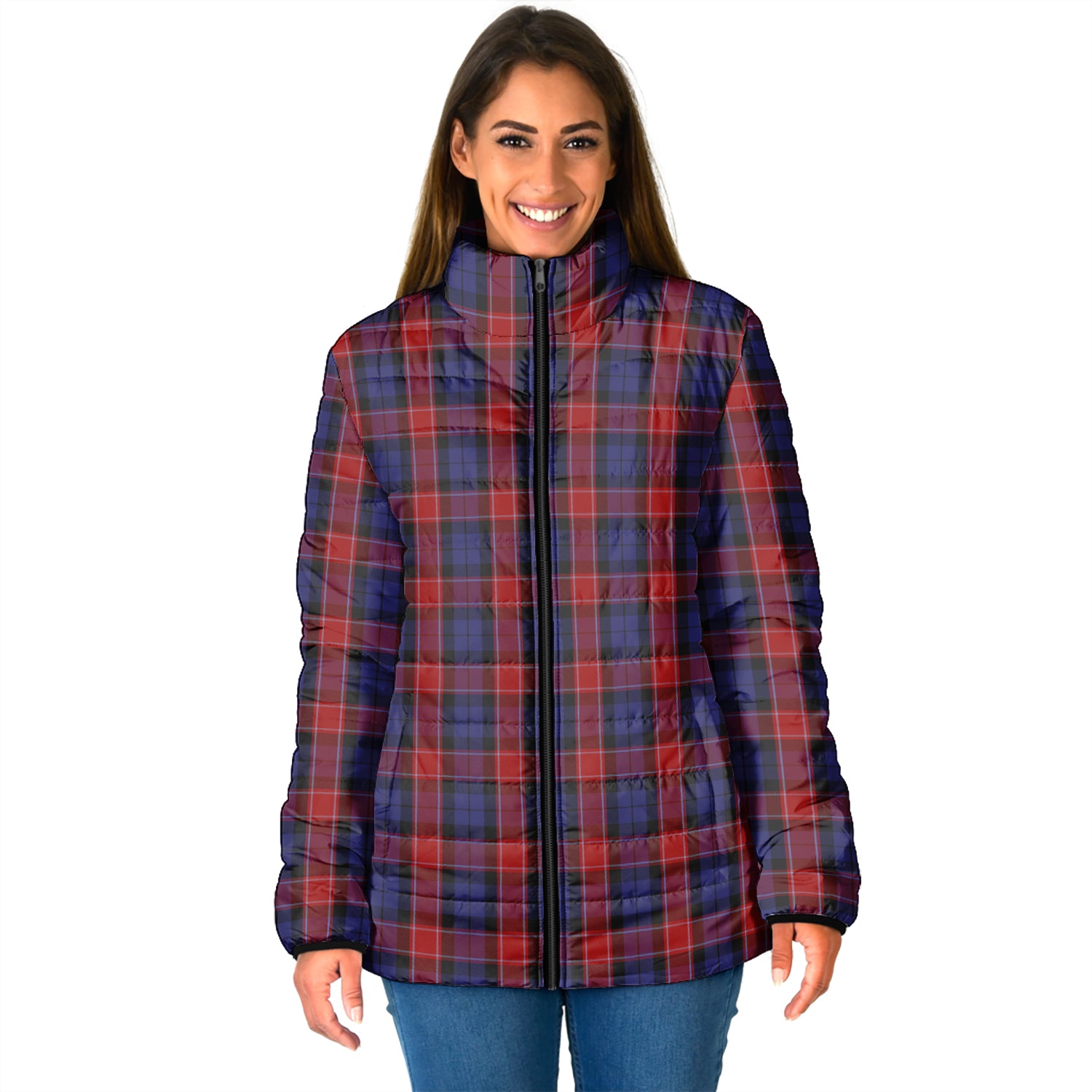 Graham of Menteith Red Tartan Padded Jacket - Tartan Vibes Clothing