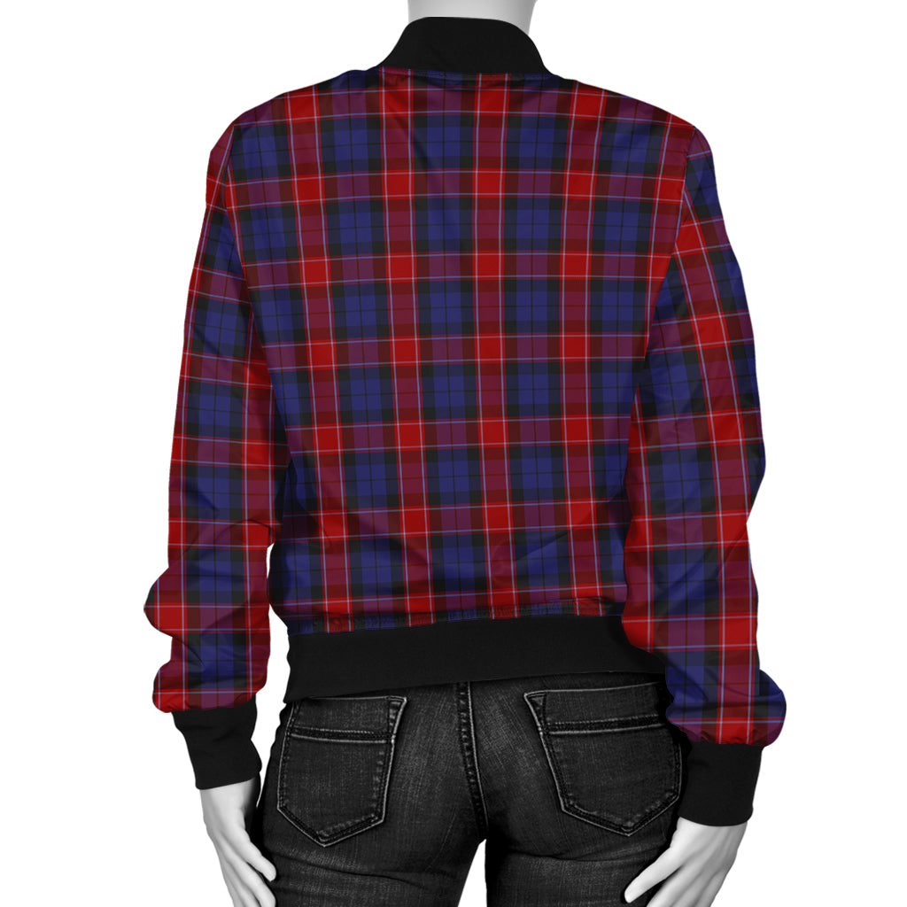 graham-of-menteith-red-tartan-bomber-jacket-with-family-crest