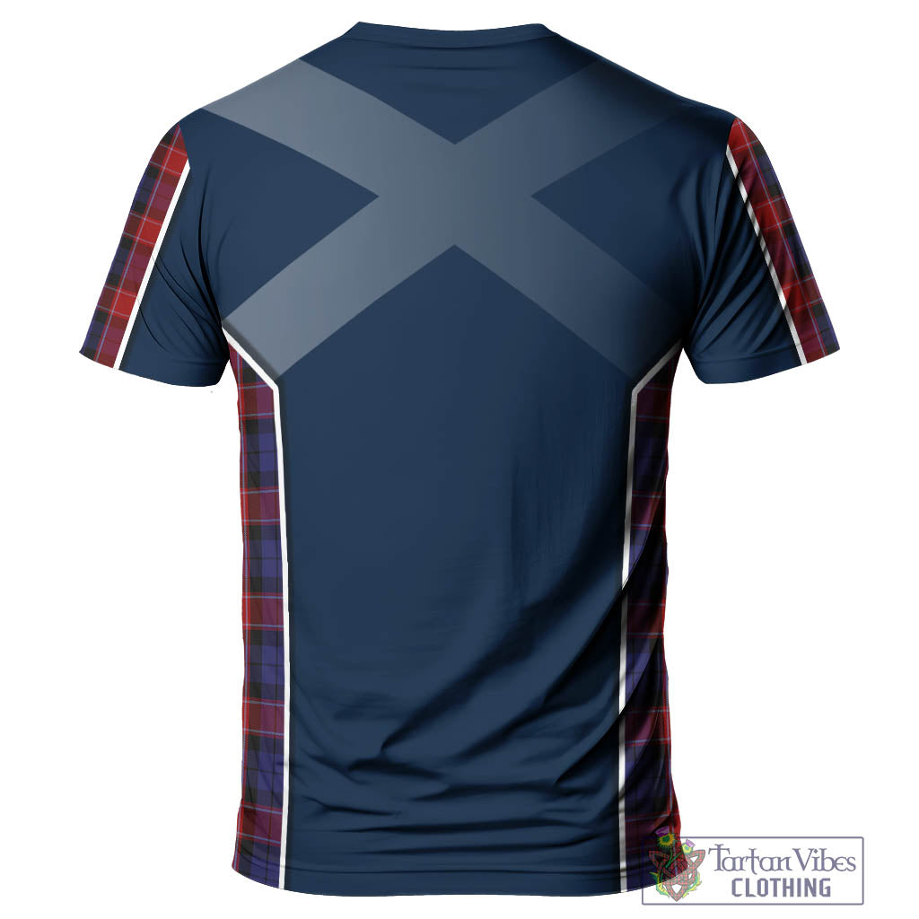 Tartan Vibes Clothing Graham of Menteith Red Tartan T-Shirt with Family Crest and Scottish Thistle Vibes Sport Style