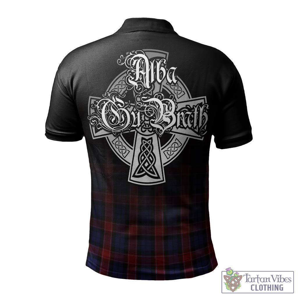 Tartan Vibes Clothing Graham of Menteith Red Tartan Polo Shirt Featuring Alba Gu Brath Family Crest Celtic Inspired