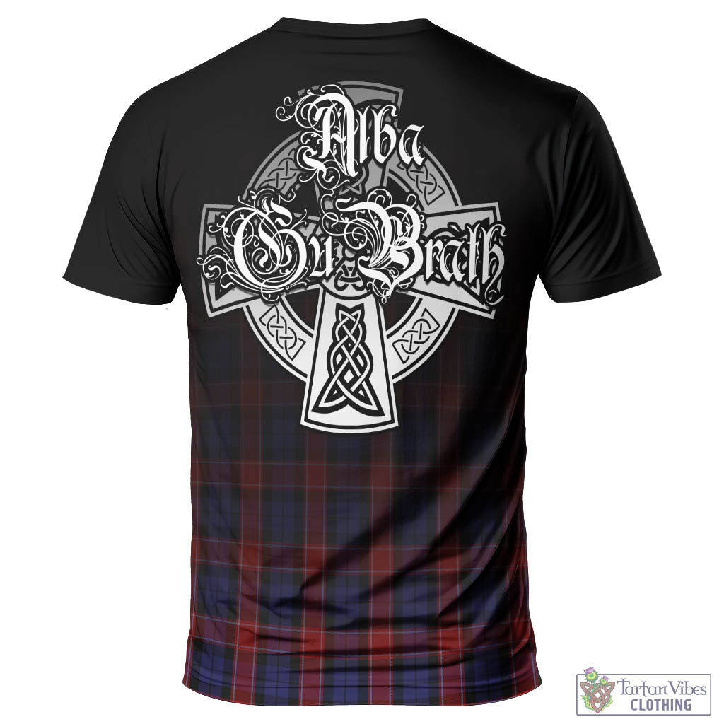 Tartan Vibes Clothing Graham of Menteith Red Tartan T-Shirt Featuring Alba Gu Brath Family Crest Celtic Inspired