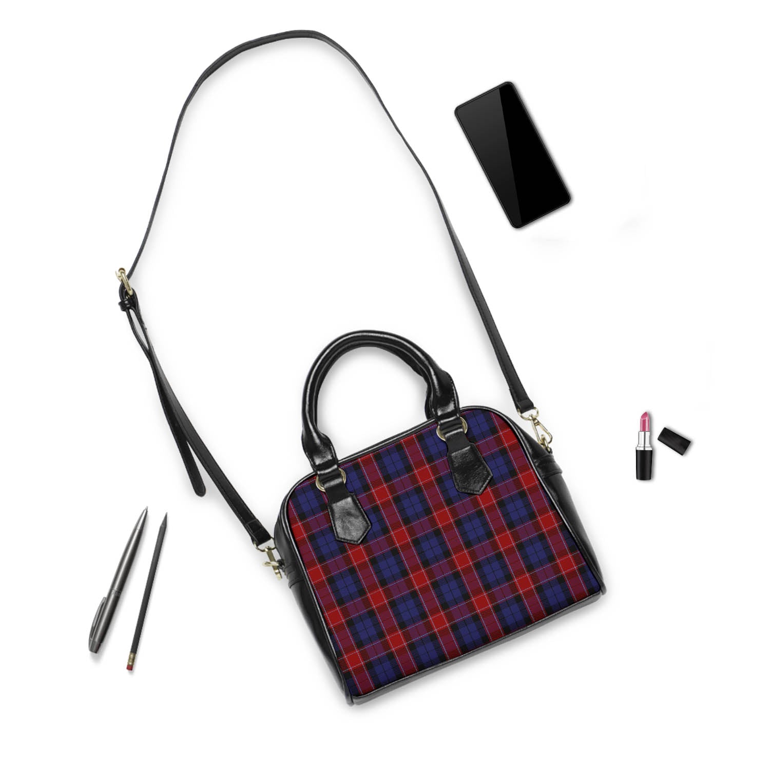 Graham of Menteith Red Tartan Shoulder Handbags - Tartanvibesclothing