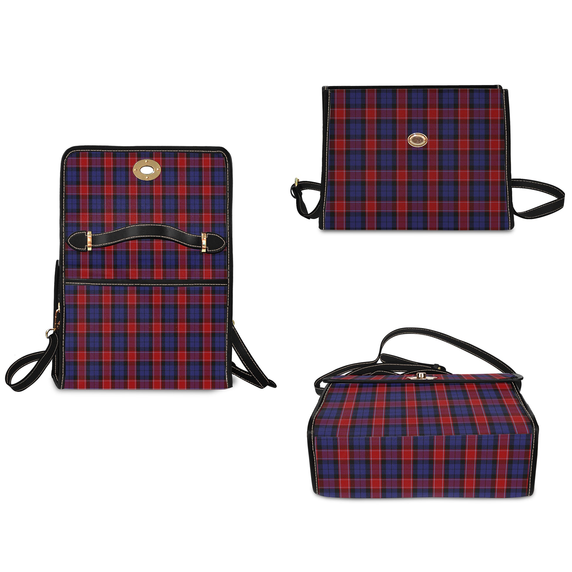 graham-of-menteith-red-tartan-leather-strap-waterproof-canvas-bag