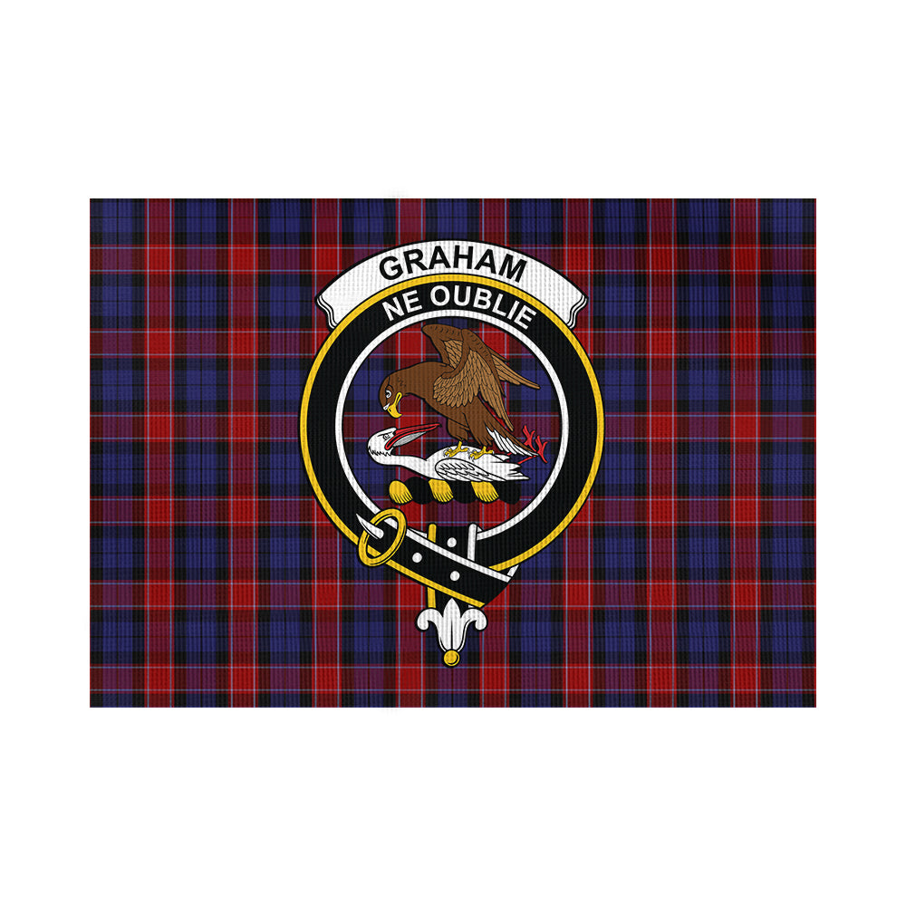 Graham of Menteith Red Tartan Flag with Family Crest - Tartan Vibes Clothing