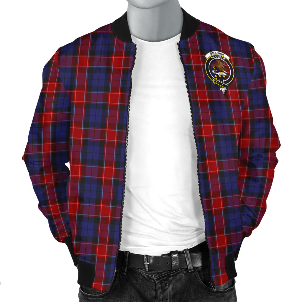 graham-of-menteith-red-tartan-bomber-jacket-with-family-crest