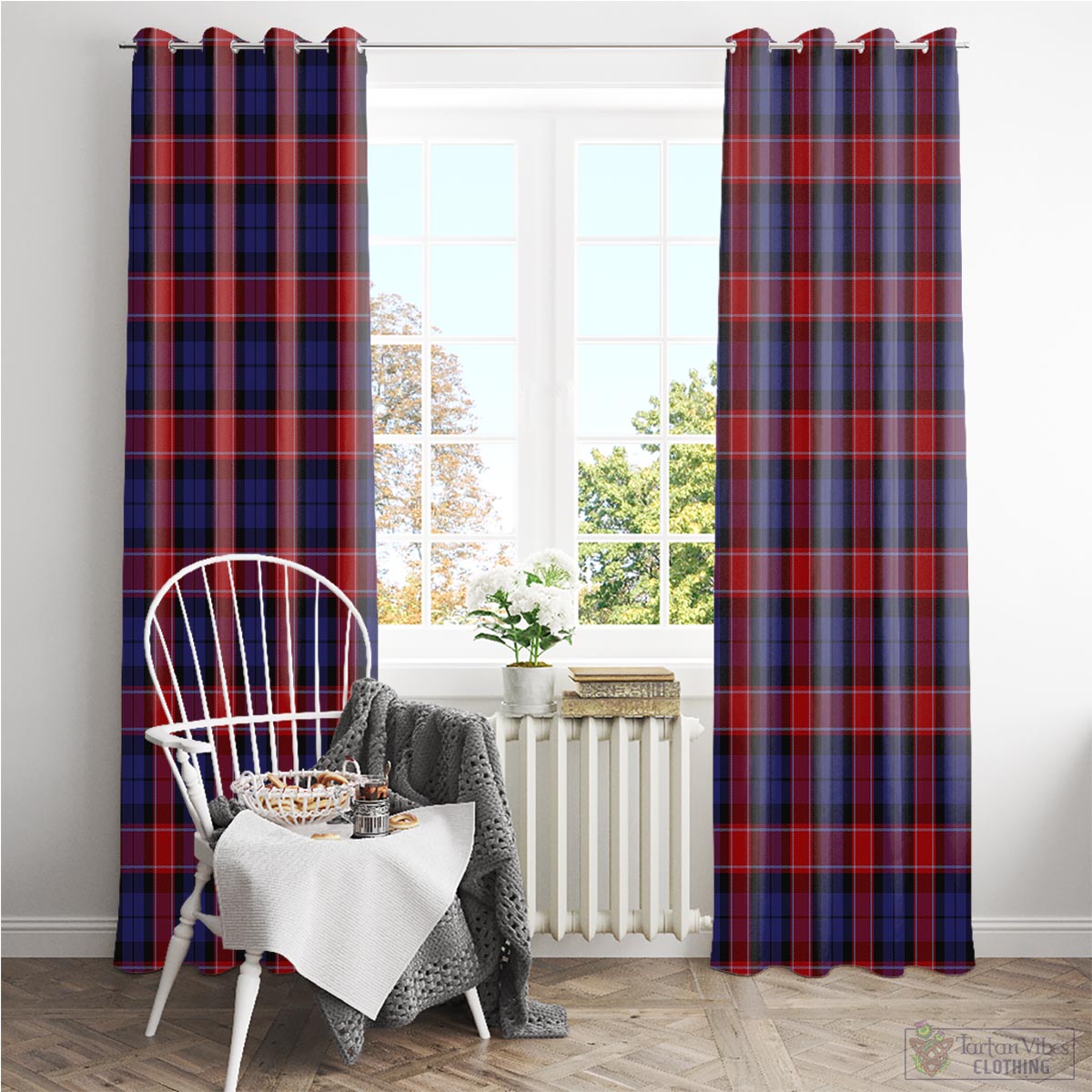 Graham of Menteith Red Tartan Window Curtain