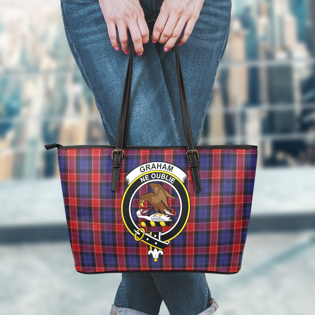 graham-of-menteith-red-tartan-leather-tote-bag-with-family-crest