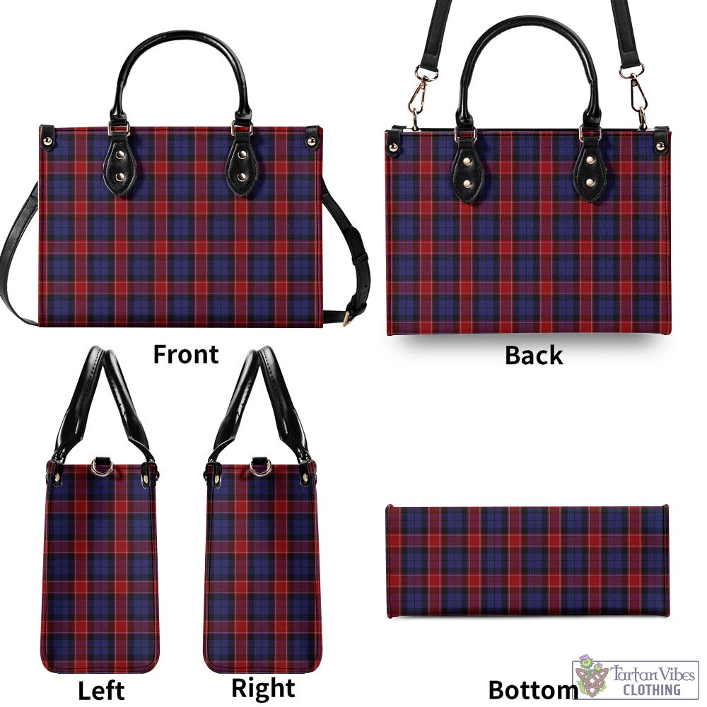 Tartan Vibes Clothing Graham of Menteith Red Tartan Luxury Leather Handbags