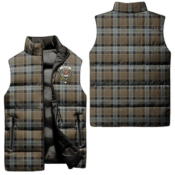 Graham of Menteith Weathered Tartan Sleeveless Puffer Jacket with Family Crest