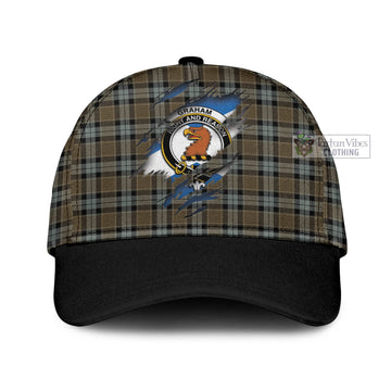 Graham of Menteith Weathered Tartan Classic Cap with Family Crest In Me Style