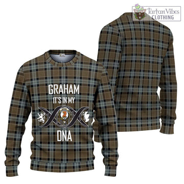 Graham of Menteith Weathered Tartan Ugly Sweater with Family Crest DNA In Me Style