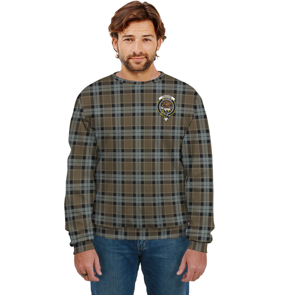 Graham of Menteith Weathered Tartan Sweatshirt with Family Crest Unisex - Tartan Vibes Clothing