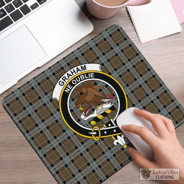 Graham of Menteith Weathered Tartan Mouse Pad with Family Crest