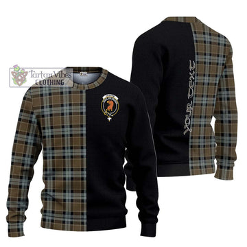 Graham of Menteith Weathered Tartan Ugly Sweater with Family Crest and Half Of Me Style