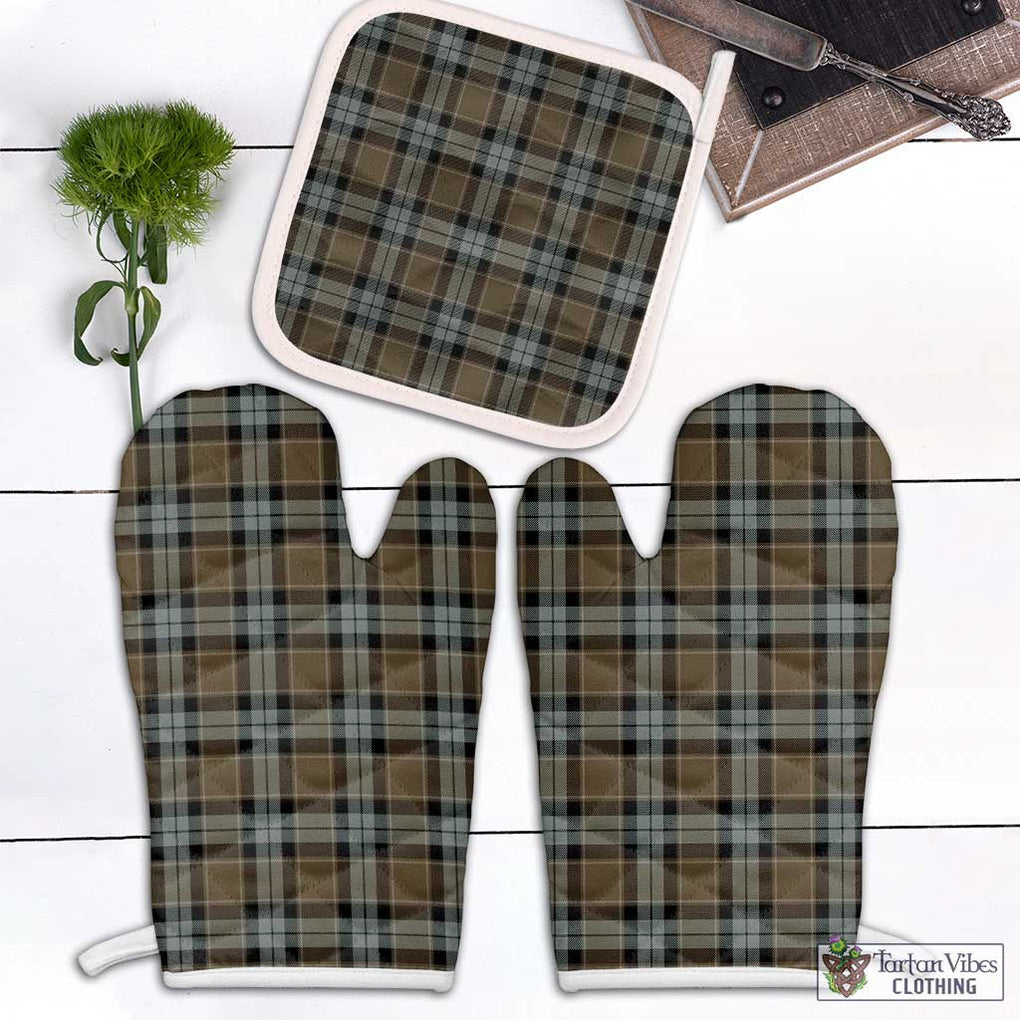 Graham of Menteith Weathered Tartan Combo Oven Mitt & Pot-Holder Combo 1 Oven Mitt & 1 Pot-Holder White - Tartan Vibes Clothing