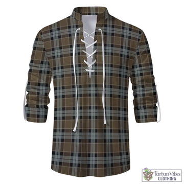 Graham of Menteith Weathered Tartan Men's Scottish Traditional Jacobite Ghillie Kilt Shirt