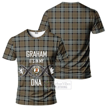 Graham of Menteith Weathered Tartan T-Shirt with Family Crest DNA In Me Style