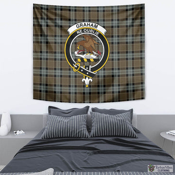 Graham of Menteith Weathered Tartan Tapestry Wall Hanging and Home Decor for Room with Family Crest