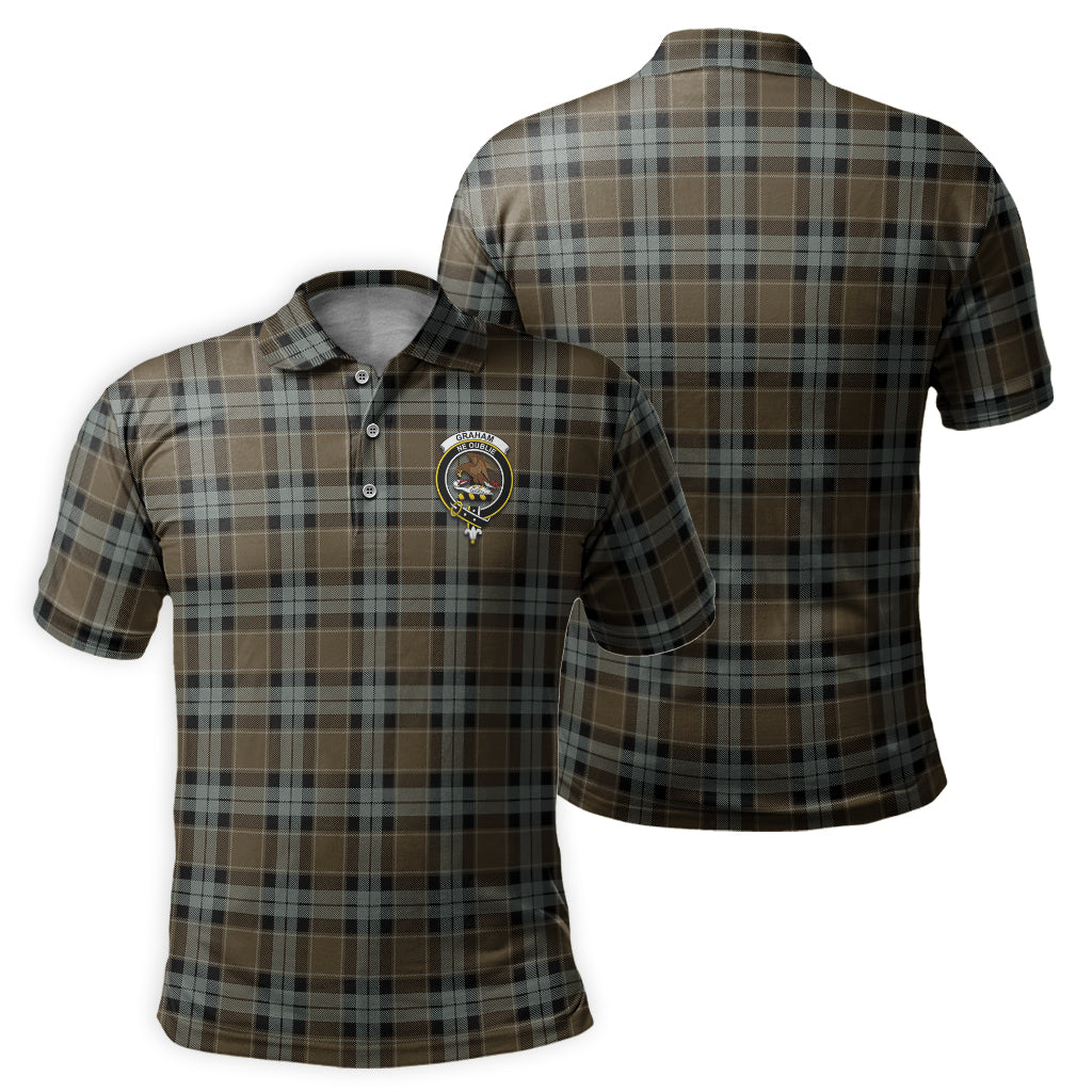 Graham of Menteith Weathered Tartan Men's Polo Shirt with Family Crest - Tartan Vibes Clothing