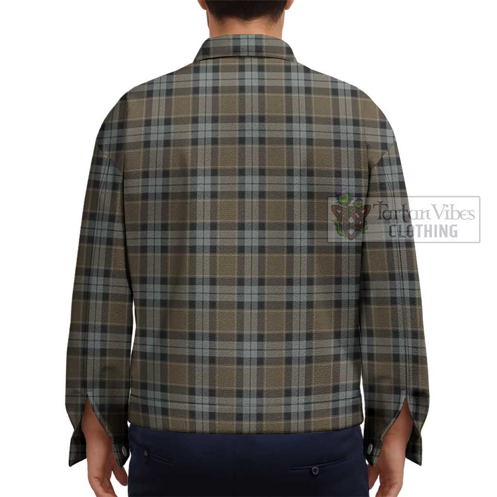 Graham of Menteith Weathered Tartan Unisex Lapel Cotton Jacket - Tartan Vibes Clothing