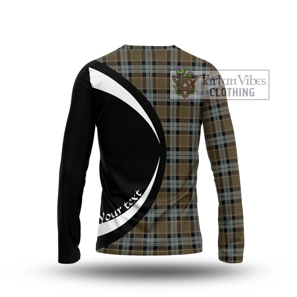 Graham of Menteith Weathered Tartan Long Sleeve T-Shirt with Family Crest Circle Style - Tartan Vibes Clothing