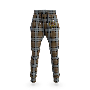 Graham of Menteith Weathered Tartan Joggers Pants with Family Crest