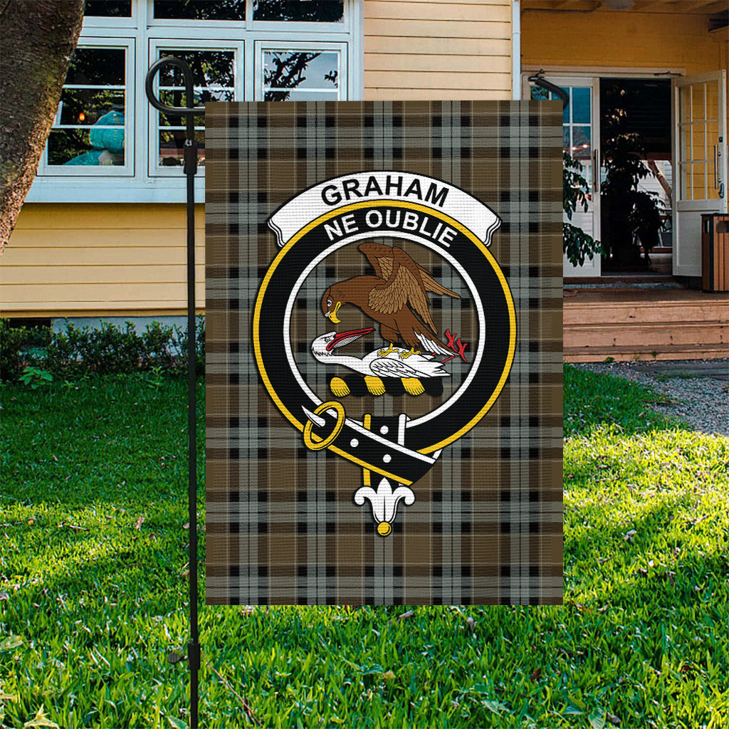 Graham of Menteith Weathered Tartan Flag with Family Crest - Tartan Vibes Clothing