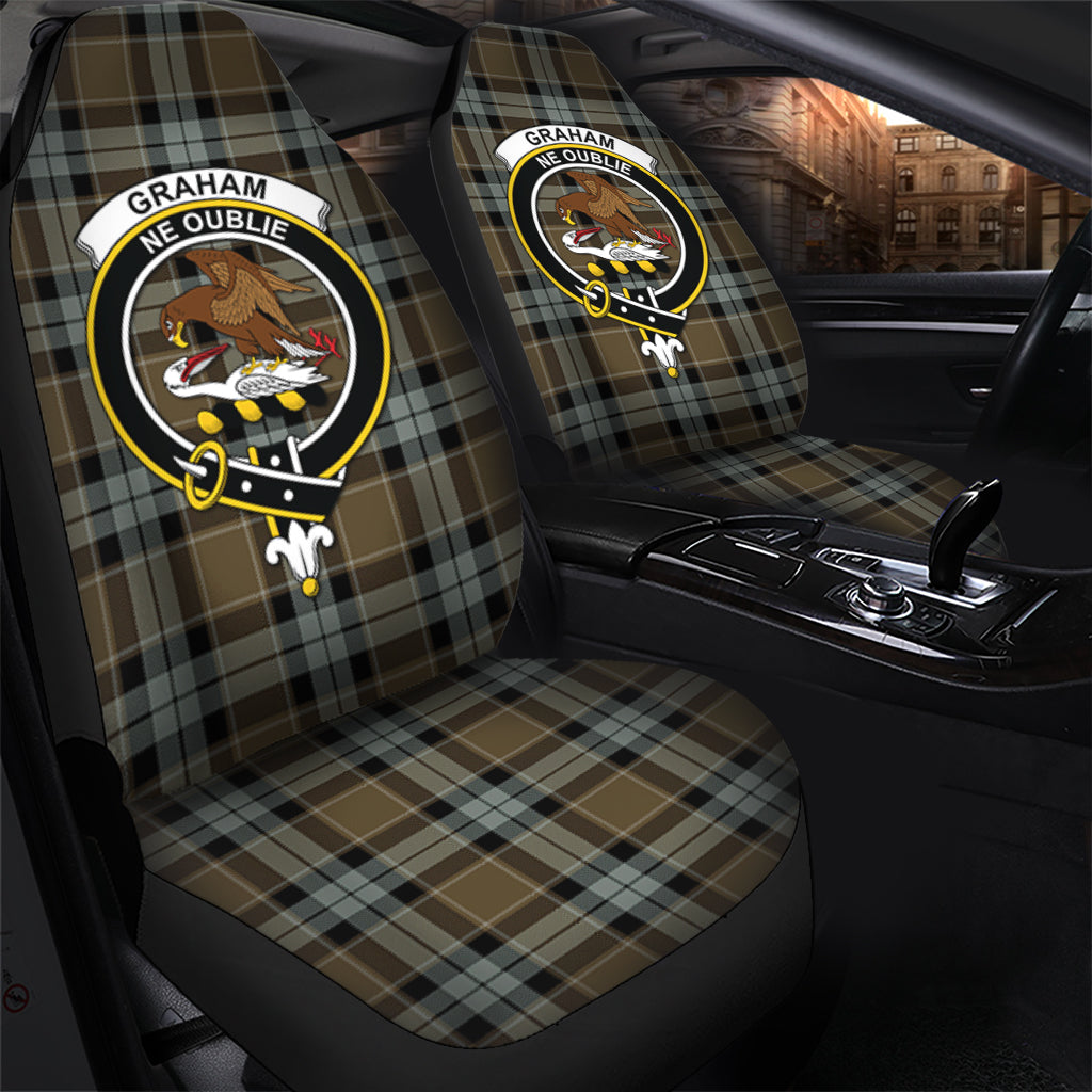 Graham of Menteith Weathered Tartan Car Seat Cover with Family Crest - Tartanvibesclothing