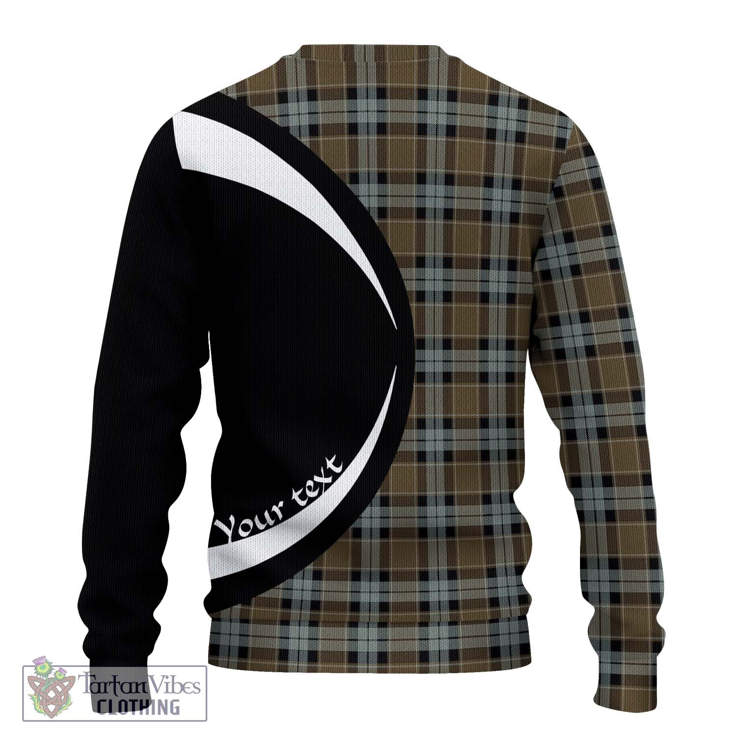 Graham of Menteith Weathered Tartan Ugly Sweater with Family Crest Circle Style - Tartan Vibes Clothing